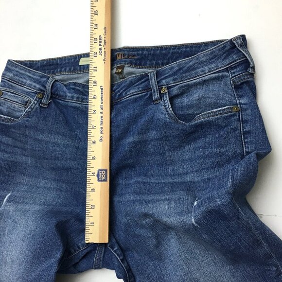 Kut From The Kloth Jeans Toothpick Skinny Distressed Stretch size 16W length 30" - Picture 6 of 8